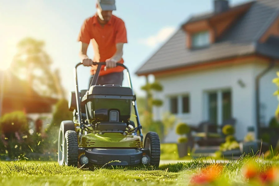 small electric push mower