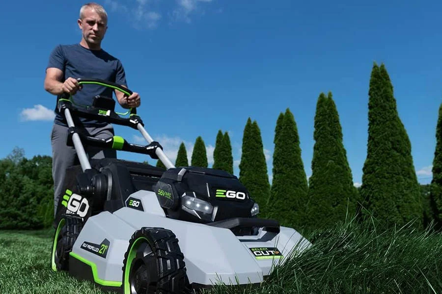 self propelled electric lawnmower