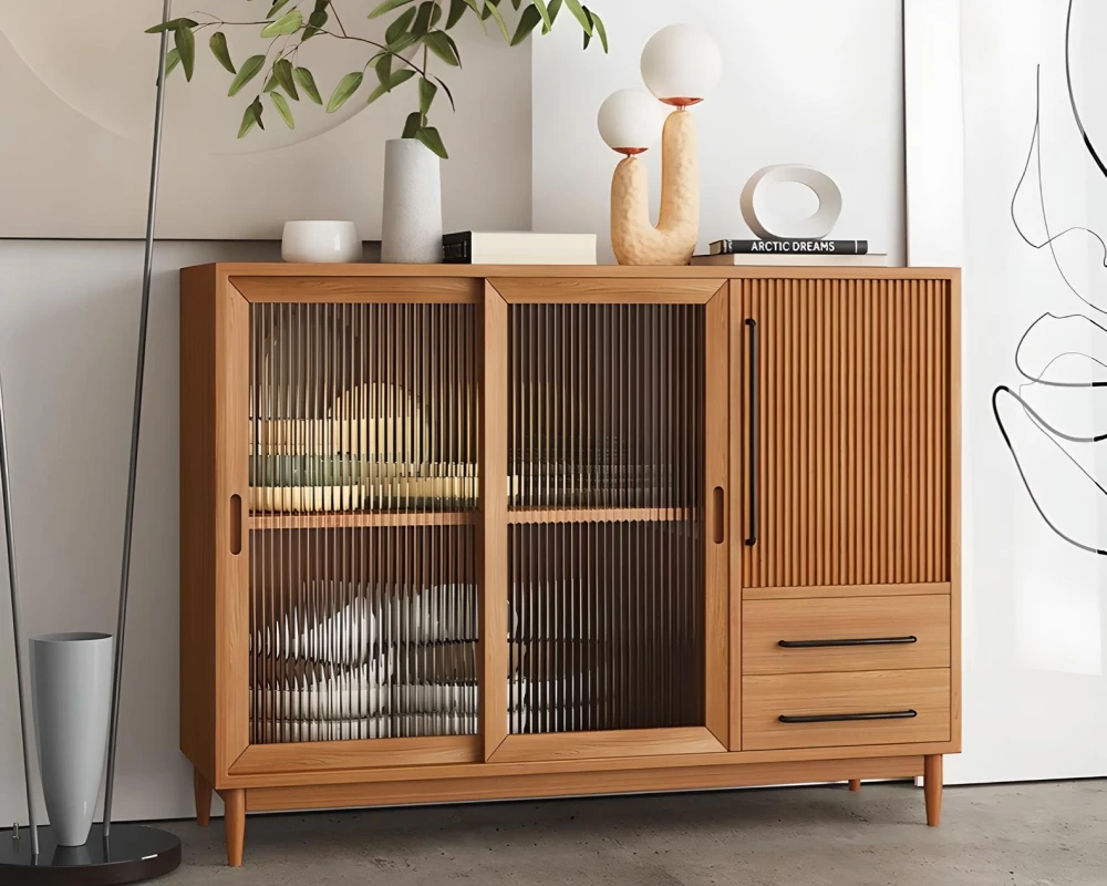 natural wood sideboard