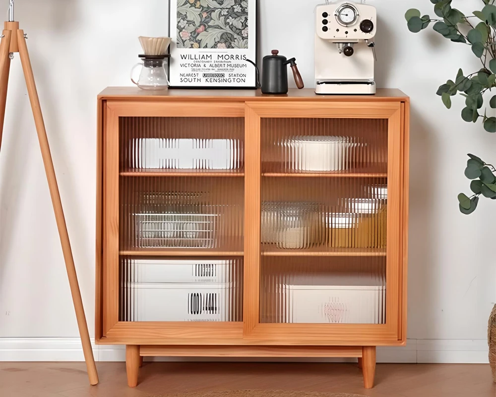 glass front buffet sideboard