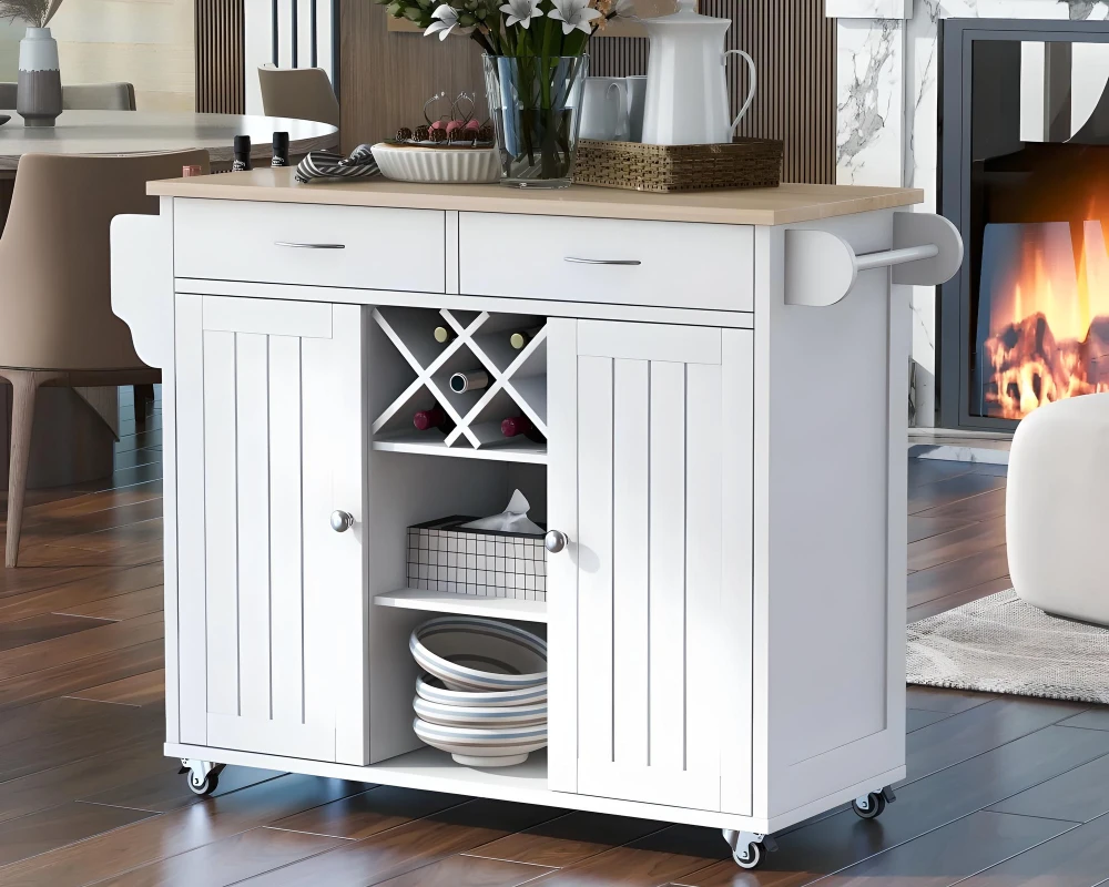 kitchen storage cart on wheels