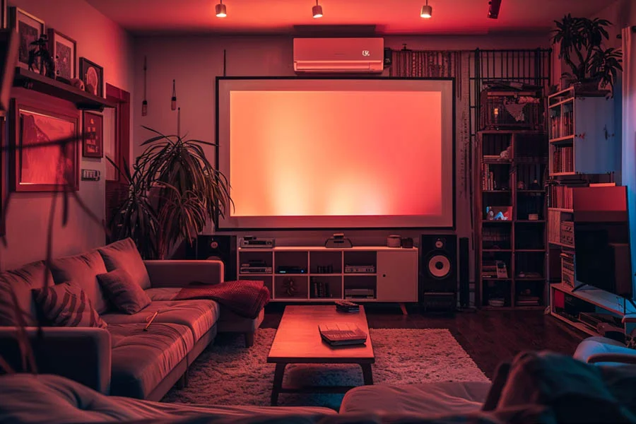 projector in apartment